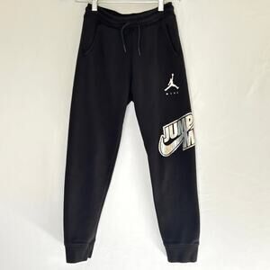 Jordan Joggers Sweatpants Boys Youth Kids Jumpman Hollographic Black M 10 12